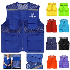 High Visibility Mesh Safety Vests with Pockets